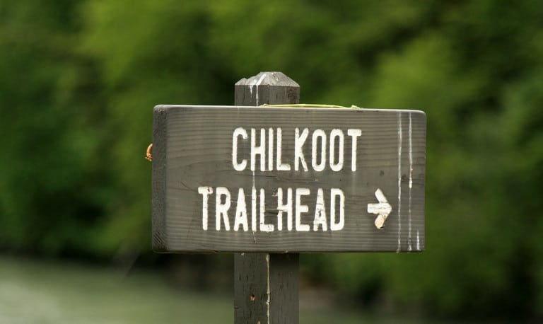 Chilkoot Trailhead Sign, things to do in Skagway Alaska with Alaska Shore Tours